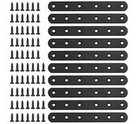 Glarks soporte de esquina 160 mm, conector de placa de junta metálica, fijación con 45 tornillos para muebles de madera (160 x 20 x 3 mm)