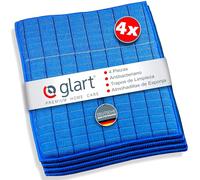 Glart - 4 bayetas de microfibra antibacteriana con esponja, de 17 x 23 cm, para la cocina, el fregadero, la ducha y el baño, Azul