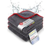 Glart 443TP premium, juego de 3 paños de microfibra ultra suaves y absorbentes de 600 gsm para coche, ideal para el cuidado y limpieza de vehículos y motos, 40 x 40 cm, color antracita.