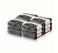 Glart 443TPO4 Paño microfibra coche 12 uds - 600 GSM - 40x40 cm - Toallas suaves para pulir, secar y limpiar - Alta absorción, sin pelusas - Auto, moto, barco y hogar