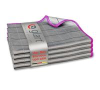 Glart 44C4P 4X Paños de Carbono para Ventanas de Auto, Paño de Microfibra para Vidrio, sin Rayas ni Manchas, Paños de Pulido 50x40 cm, 400 gsm