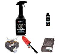 Glart® 44V03 Value Kit Außenreinigung Auto: Premium Felgenreiniger, Autoshampoo, Twist Auto Trockentuch XXL, Felgenbürste, 3er Mikrofasertücher