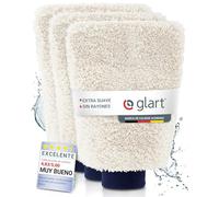 Glart - 44WH Lot de 3 gants de lavage en microfibre de qualité supérieure pour le nettoyage et l’entretien du véhicule