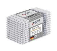 Glart 48KG2 juego de 10 paños de cocina paños de cocina paños de cocina paños de cocina, 50x70 cm, 100% algodón OEKO-TEX, cuadros grises, prelavados