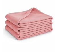Glart G3AR Set de 3 Mantas de vellón - 130x160 cm, 100% poliéster, 200 g/m², Rosa Antiguo - Manta versátil para sofá, Cama, Invitados o Picnic - Lavables y certificadas Oeko Tex