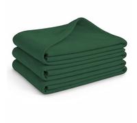 Glart G3TG Set de 3 mantas de vellón - 130x160 cm, 100% poliéster, 200 g/m², color verde abeto - manta versátil para sofá, cama, picnic o invitados, lavables y certificadas según Oeko Tex Standard 100