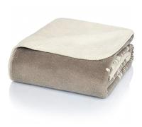 Glart J2F Manta acogedora diseño de Plumas Gris - Manta Suave para Sala de Estar de Mezcla de algodón-poliacrílico para sofá y Cama 150 x 200 cm