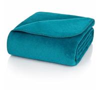Glart U2P Manta Acolchada Uni Petrol - Manta para Sala de Estar de Mezcla de algodón poliacrílico para sofá y Cama 150 x 200 cm