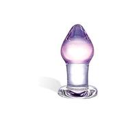 Glas enchufe anal de cristal amatista Lluvia 8 x 2.5-3.8 cm