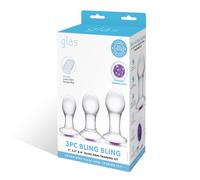 Glas Glas - Bling Bling Glass 3 pc Anal Training Kit