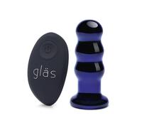 Glas Glas - Rechargeable Remote Controlled Vibrating Beaded Buttplug