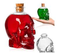 Glas-Karaffen im Totenkopf-Design mit Korken (5 x 100 ml)