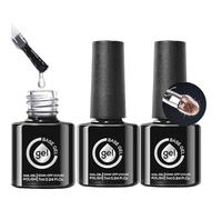 Glasfaser Basis Gel - 7ml Gummibasis Nagellack Set | Fiberglas & & Gel UV LED Maniküre Zubehör, Soak Off Pediküre Set für Zuhause Reisen Langanhaltendes Transparentes Finish zur Nagelstärkung