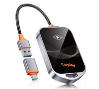 GlasFlength Adaptador Inalámbrico Carplay para iPhone, CarPlay Wireless Adapter con Puerto USB-A a USB-C Plug and Play Convierte Cableado a Inalámbrico Compatible con posteriores y con iOS 10+
