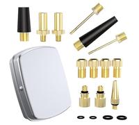 GlasFlength Adaptador Presta Schrader, 17 Piezas Adaptador de Valvula Bicicleta Bicicleta Válvula Adaptador DV/AV/SV Adaptador Valvula Bicicleta para Compresor de Bicicleta Bomba de Bola