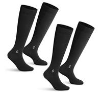 GlasFlength Calcetines de Compresion para Hombres y Mujeres, 2 Pares Medias de Compresión 23-32 mmHg Mejorar Circulación Sanguínea Medias Compresion para Correr Running Deporte Volar Viaje Varicosa