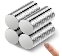 GlasFlength Imanes Neodimio 52 Piezas, Mini N35 Iman Potentes 10x2 mm Imanix Nevera Pequeños Magnets Fuertes para Pizarra Magnética Redondos Imanes para Frigorífico Manualidades Oficina (Plata)