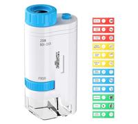 GlasFlength Minimicroscopio de Bolsillo para niños y Adultos, 60 x 120 microscopio de Mano portátil con portaobjetos, Ideal para la Escuela y Mini Pruebas