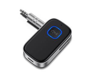 GlasFlength Receptor Aux, Adaptador Bluetooth Coche 5.0 con Receptor Bluetooth Coche Jack 3.5 mm con 16Hrs de Uso para Llamadas Manos Libres/Altavoces/Auriculares/Co che(Negro)
