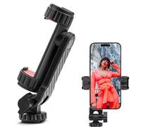 GlasFlength Soporte para teléfono móvil, Adaptador de trípode, trípode para Smartphone con 2 Zapatas frías y Rosca de 1/4 Pulgadas, Giratorio 360° y 180°, Soporte para teléfono móvil para iPhone,