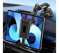 GlasFlength Soporte Tablet Coche para Salpicadero, Soporte iPad Coche Ventosa Brazo Ajustable para Parabrisas Soporte de Tablet para Smartphones y Tablets 4,7-9,7" para Coche Escritorio (Negro)