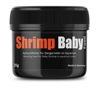 GlasGarten Shrimp Baby Food | 35g - alimento Fino para la cría de crías de gamba, elaborado con Cuidado y 100% alimento en Polvo conglomerado, con 100 ppm de astaxantina para Colores Vivos