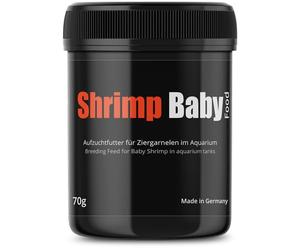 GlasGarten Shrimp Baby Food | 70g - alimento Fino para la cría de crías de gamba, elaborado con Cuidado y alimento en Polvo 100% conglomerado, con 100 ppm de astaxantina para Colores Vivos