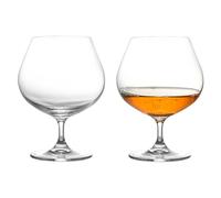 GLASKEY Juego de 2 Copas Grandes para Brandy,65 opas de Cristal para Coñac, Brandy, Whisky, Aptas para Lavavajillas, Perfectas para el Hogar,Restaurantes y Fiestas