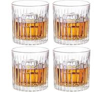 GLASKEY Juego de 4 Vasos de Whisky, Cristalino Sin Plomo Copas de Whiskey, 300ml Vasos de Cristal Escocés para beber Bourbon,Coñac,Whisky irlandés,Regalos para Hombres,Apto para Lavavajillas