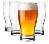 Glasmark KROSNO 1992 Juego de 4 Vasos de Cerveza 330 ml - Vasos Clásicos para Pils y Lager - Aptos para Lavavajillas - Hostelería y Hogar