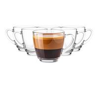 Glasmark KROSNO 1992 Set de 6 Tazas de Café de Vidrio 360 ml Transparente Apta para Lavavajillas