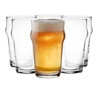 Glasmark KROSNO 1992 Vaso de Cerveza Set de Vasos de Cerveza de 0,3 Litros Jarra de Cerveza Artesanal Copas Cristal Vaso de Cerveza Pinta 6x300 ml