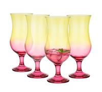 Glasmark KROSNO, 420ml, juego de 4, vaso para cócteles con alcohol, vasos largos, copas de cóctel, vasos para beber, vasos de fiesta, perfecto para el hogar, restaurantes, juego de vasos, estilo degradado