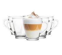 Glasmark Krosno Conjunto De 6 Vasos De Café Vaso De Café Vaso De Beber Apto Para Lavavajillas Asa De Color 200Ml