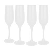 Glasmark Krosno - Juego de 4 copas de vino espumoso de 0,2 litros, copas de champán y prosecco, copas de champán, copas de champán, copas de vino espumoso, copas de vino, color blanco, 4 x 200 ml
