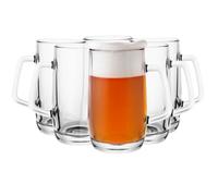 Glasmark Krosno Juego De Jarras De Cerveza 6X500Ml Jarra De Cerveza Regalo Hombre Cerveza Vasos De Cerveza