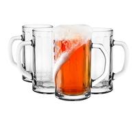 Glasmark Krosno Juego de vasos para cerveza, 0,3 litros, vasos de cerveza, jarro de cerveza, jarro de cerveza, vasos para cerveza artesanal, vaso de cerveza, vaso apto para lavavajillas, 4 x 300 ml