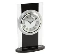 Glass And Black Modern Mantle Clock