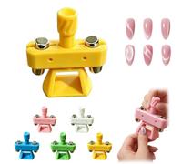Glass Bead Nail Magnetic Tool,360° Rotating Gyro-Style Dual Spinner，Yellow | 360 Glass Bead Cat Eye Magnet Tool,Multi Magnetic Heads & Detachable Base,Home DIY Beginners Women and Men