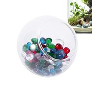 Glass Betta Cave Ornament, Fish Tank Accessory, 2.36x2.36 Inches Adorable Compact Black Shrimps Nest, Hermit Crab Habitat, Blacks Shrimp Sleeping Nest for Aquatic Life