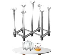 Glass Bottle Drying Rack - 24.5x18.5cm Organizer Stand, Foldable Storage Holder, Reusable Adjustable Draining Rack | Non-Slip Drying Stand for Kitchen Insulated Water Bottle Uses