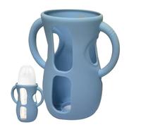 Glass Bottle Holder-Glass Kids Bottles Holders with Handles | 4.33x2.56x2.44 Inches | -Drop and Shockproof Sleeve, Bottle Holder, Anti Drop and Shockproof Sleeve Dishwasher Safe