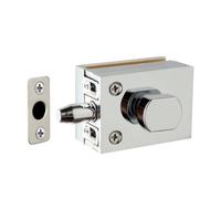 Glass Cabinet Lock, No Drill Anti-Theft Floor Latch, Security Zinc Alloy