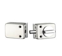 Glass Cabinet Lock, No Drill Anti-Theft Floor Latch, Security Zinc Alloy