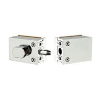 Glass Cabinet Lock, No Drill Anti-Theft Floor Latch, Security Zinc Alloy