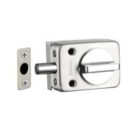 Glass Cabinet Lock, No Drill Anti-Theft Floor Latch, Security Zinc Alloy