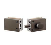 Glass Cabinet Lock, No Drill Anti-Theft Floor Latch, Security Zinc Alloy