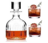 Glass Carafe,Decanters for Alcohol, Decanter Wine Set for Liquor Or, Includes 2 Glasses