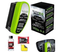 Glass Cleaner, 2026 New Upgrade Oil Film Brush 2.0, Oil Film Cleaning Brush for Car Windows, Clear Vision Windshield 150ml (1, Green)