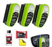 Glass Cleaner, 2026 New Upgrade Oil Film Brush 2.0, Oil Film Cleaning Brush for Car Windows, Clear Vision Windshield 150ml (3, Green)